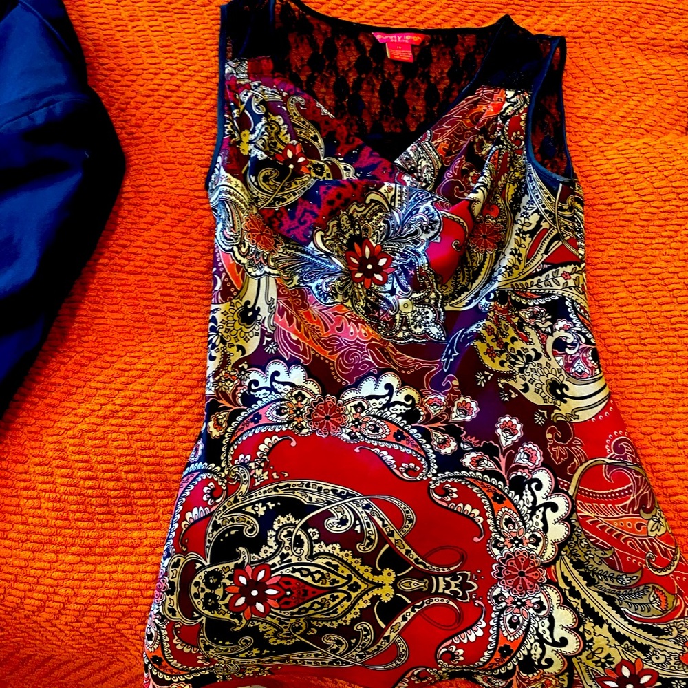 Lace and flower blouse